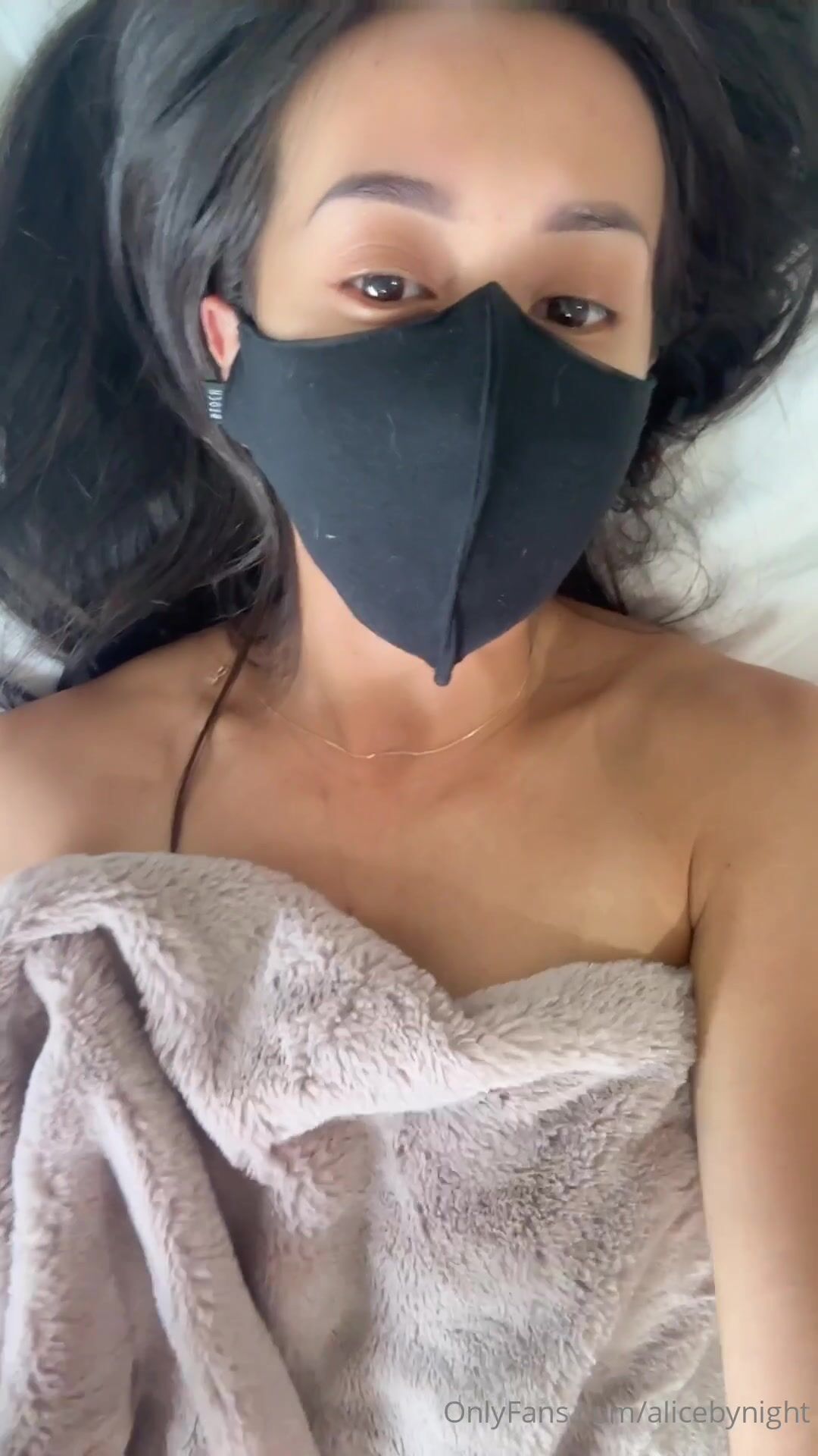 Alicebynight lying in my bed under my fluffy comfy blanket on this rainy  morning at home i can t help but feel onlyfans xxx porn videos