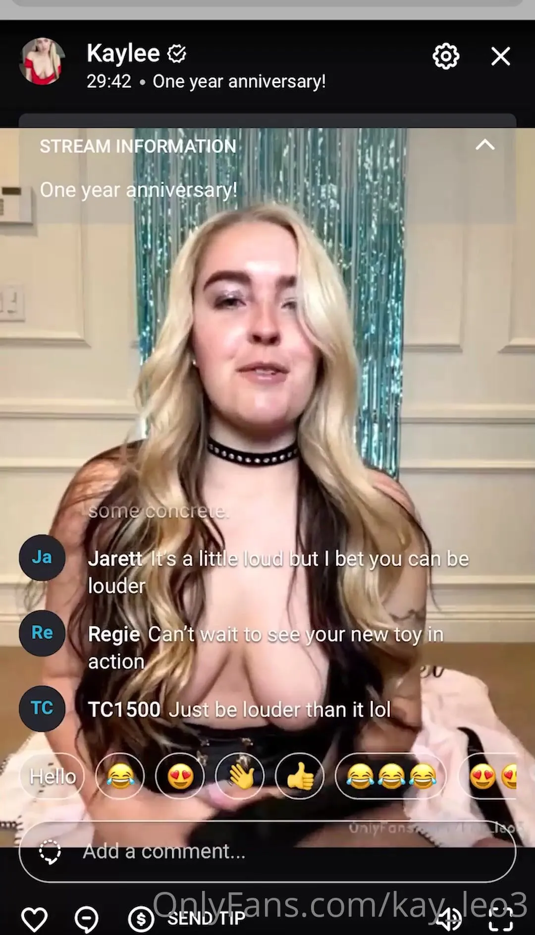 Kay leo3 here s my live from my one year anniversary on 2 27 i m sorry for  the delay the onlyfans xxx videos