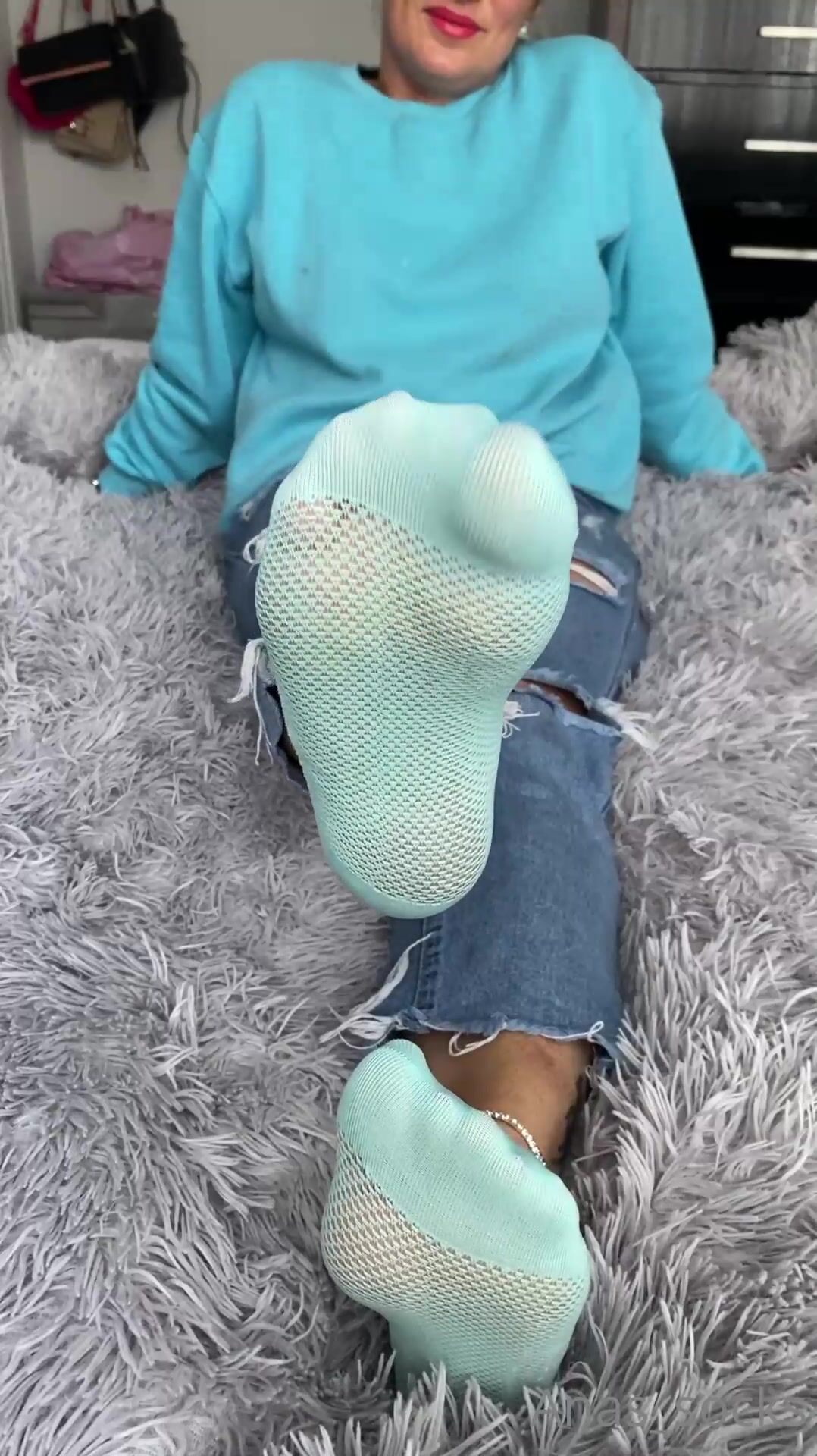 Anas socks monday tease with my peds socks no you haven t got permission to  jerk